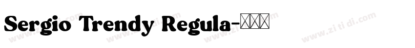 Sergio Trendy Regula字体转换
